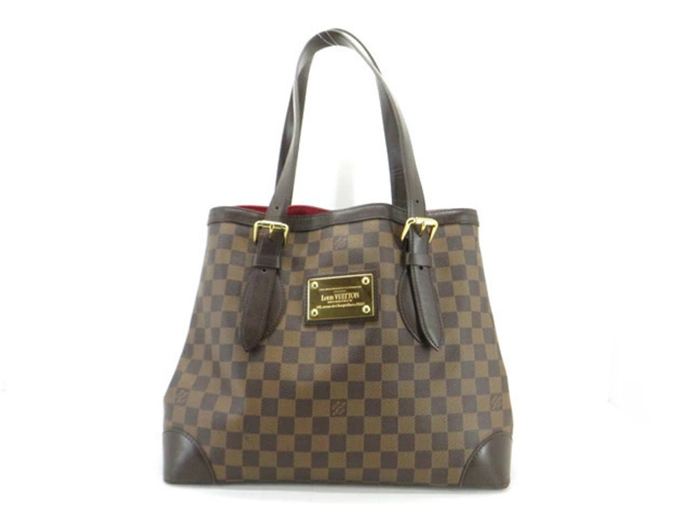 LOUIS VUITTON Hampstead Tote Bag Damier Ebene Brown